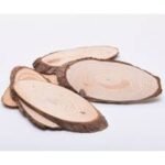 Wodden slices size-11cm QTY-min 12 pcs shape oval