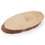 Wooden slices size-23cm QTY-min 12pcs Shape Oval