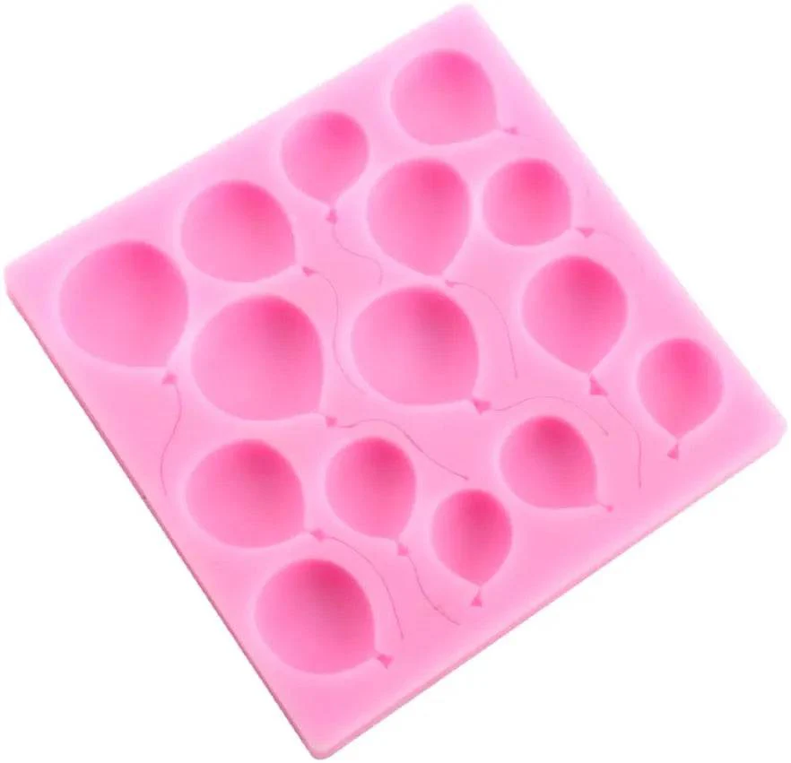 thebakingtools-com-default-title-small-and-big-balloon-shaped-silicone-fondant-gum-paste-mould-36911557509308 15 Cavity balloon mould size 9.8*0.8 84 grm - Image 1
