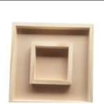 wooden tray size - 10*10*1. 5 inch double tray