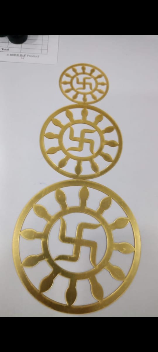 WhatsApp Image 2025-04-16 at 3.34.22 PM Design Acrylic swastik 4 inch - Image 1