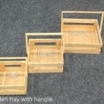 wooden tray with handle 12x12