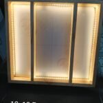 wooden frame with light size 12x13