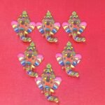 multicolour 1.5 inch  ganesha 6 pcs pkt