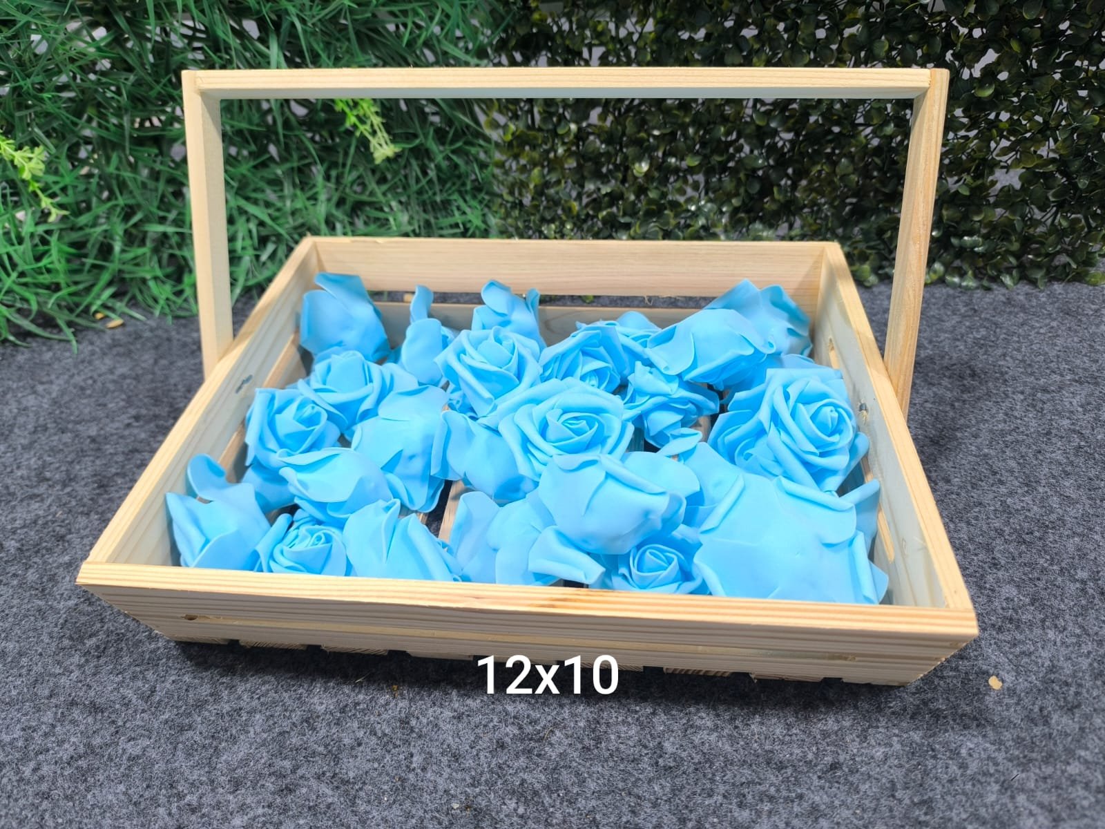 WhatsApp Image 2025-07-08 at 6.15.51 PM (1) Wooden Basket with handle size 12x10x3 - Image 1
