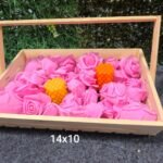 Wooden Basket with handle size 40x10x3