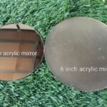 acrylic round mirror gold 6 inch