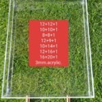 Acrylic tray with handle size 12x12x1