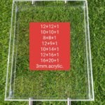 3 mm acrylic tray with handle size 10x14x1