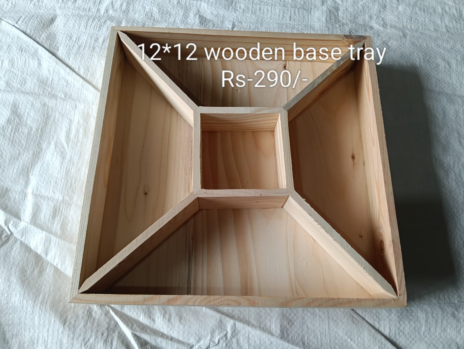WhatsApp Image 2025-07-24 at 2.11.40 PM wooden base tray size 12x12 - Image 1