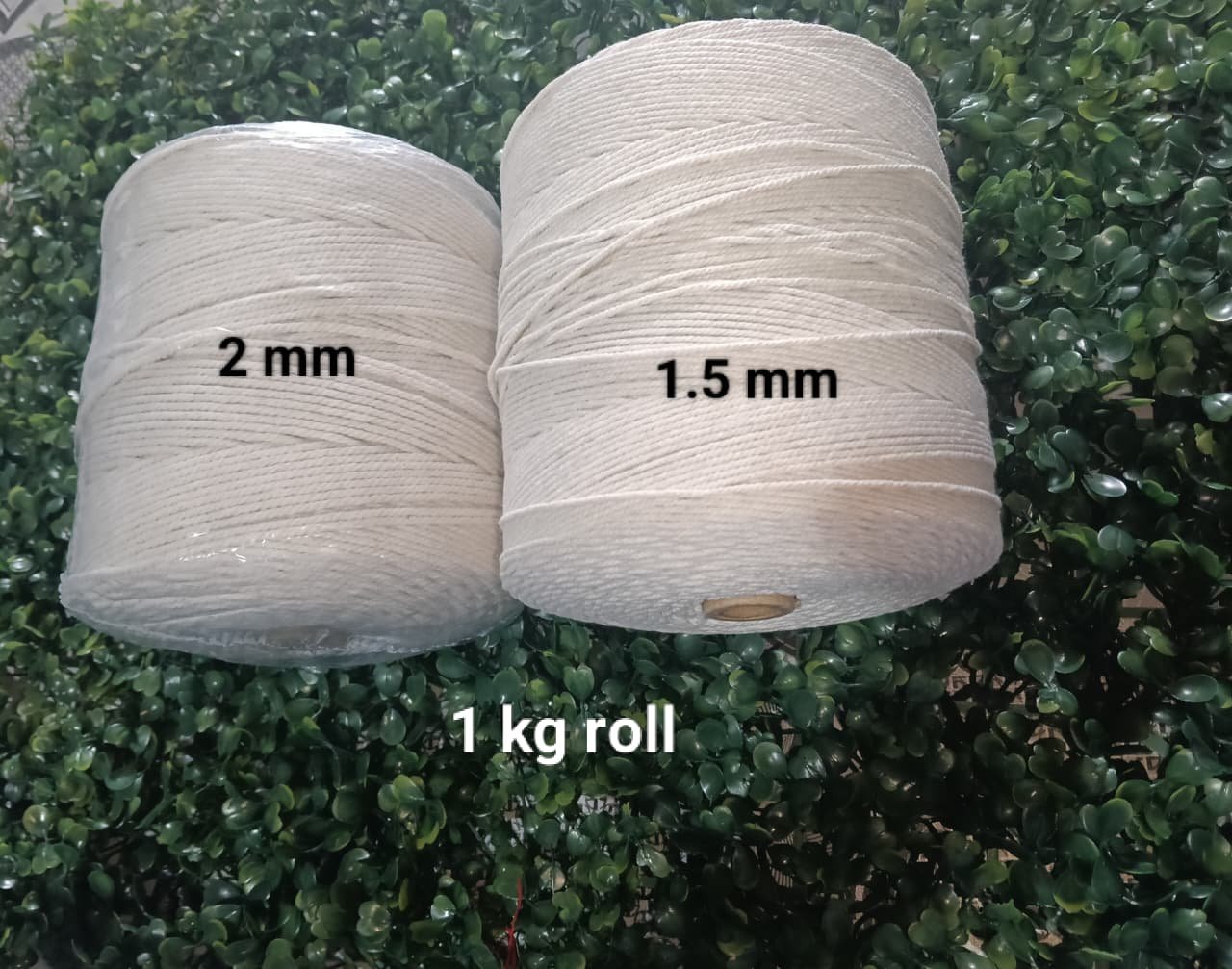 WhatsApp Image 2025-08-15 at 1.49.31 PM white 1 kg tread 2 mm and 1.5 mm - Image 1