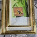 3 pcs golden border tray set 15x11,14x11,11x7