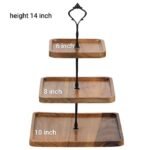 WNTL50 Wooden square cake stand
