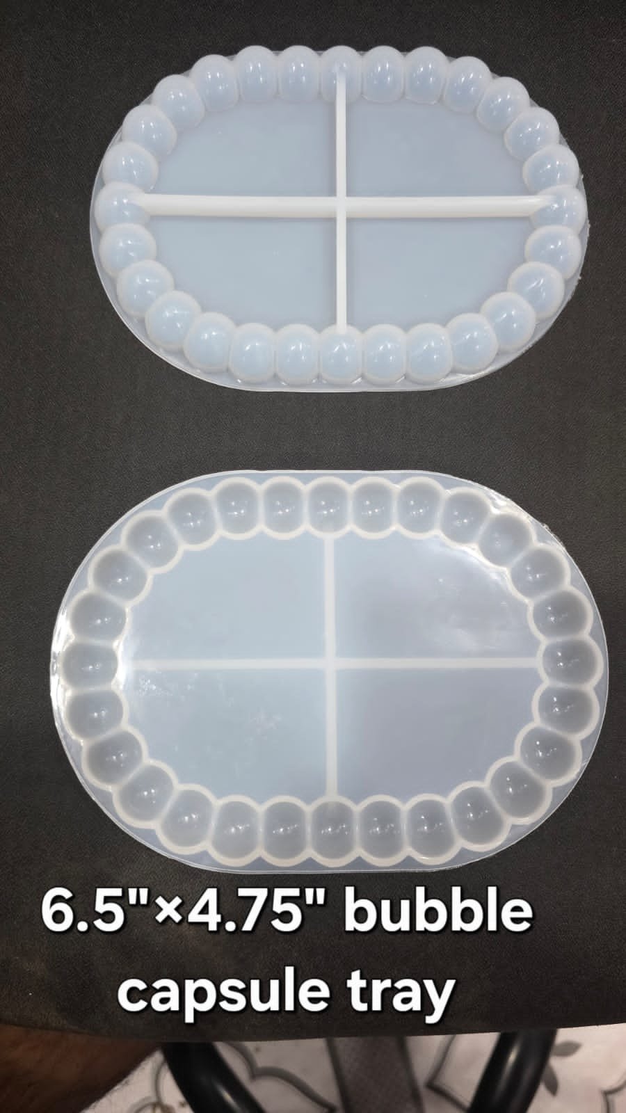 WhatsApp Image 2025-12-12 at 3.46.16 PM SRN367 6.5" oval bubble capsule dish mould - Image 1