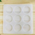 SRN368 9 Cavity Keychain Round Mould 1.5 inch