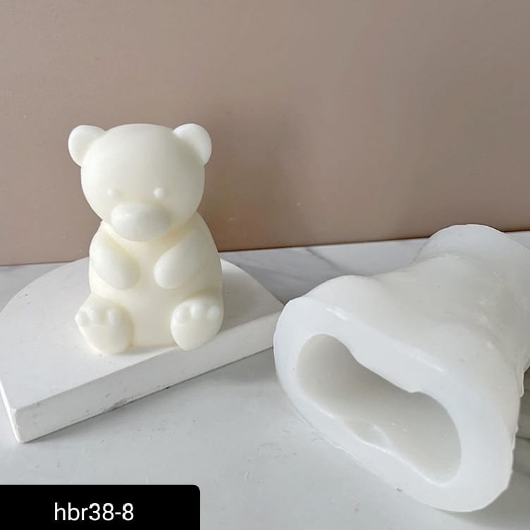 WhatsApp Image 2025-12-25 at 5.24.32 PM (6) HBR 38-08 Teddy bear Candle mould Small - Image 1
