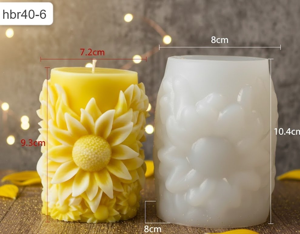 WhatsApp Image 2026-02-26 at 3.23.56 PM HBR40-06 Big Sunflower Candel Mould - Image 1